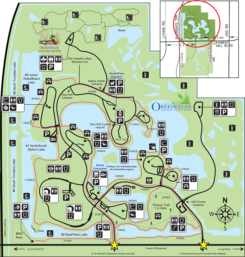 Map of Okeeheelee Park